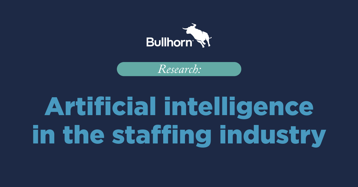 Research: Artificial intelligence in the staffing industry