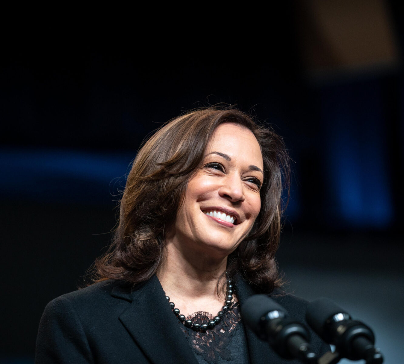 Vice President Kamala Harris smiling