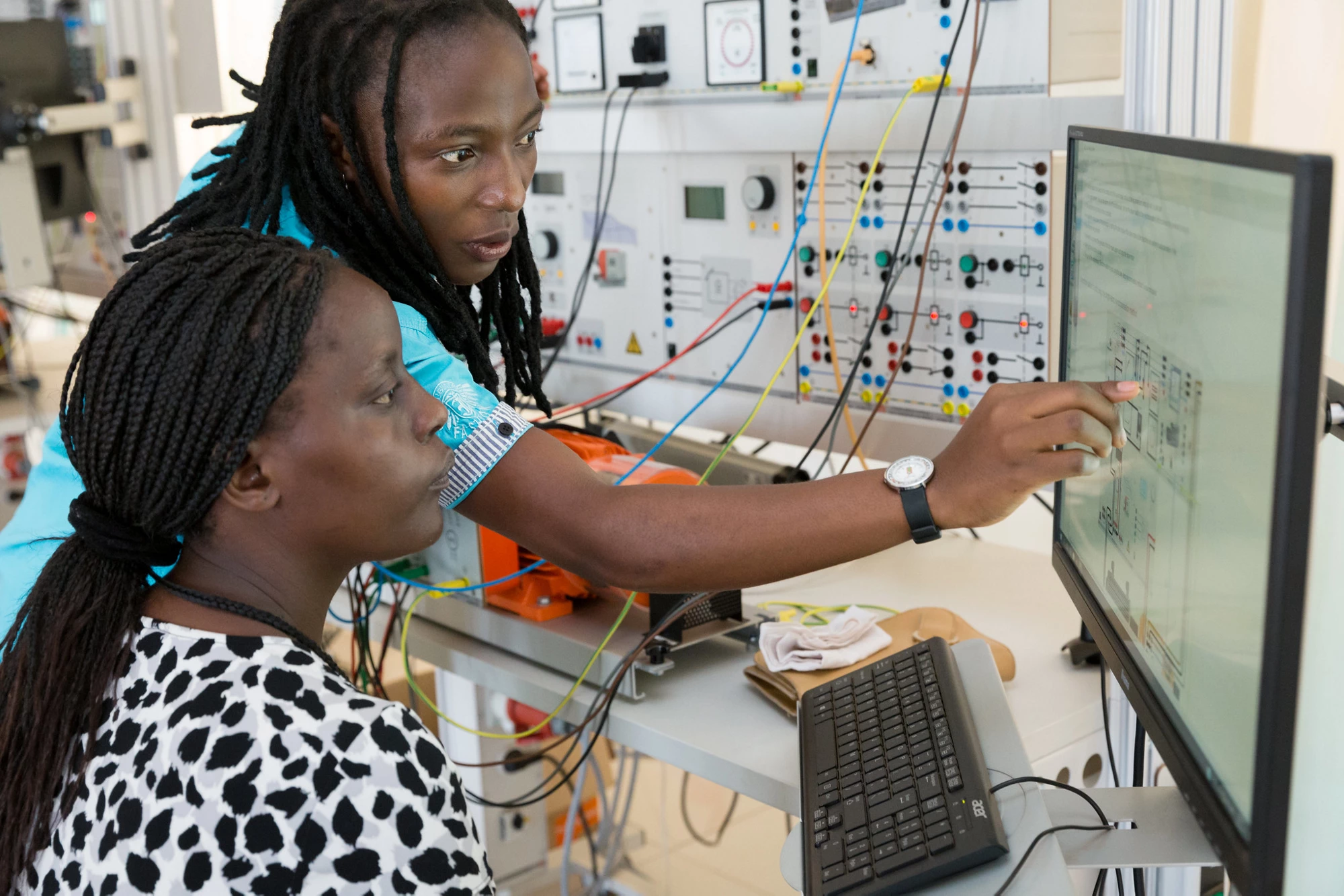 Master's students at the African Center of Excellence in Energy and Sustainable Development practice.