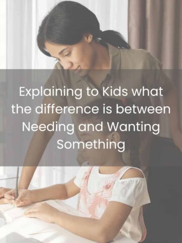 Explaining the difference between needing and wanting something to kids - square image