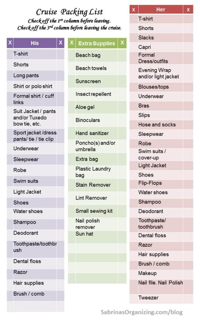 cruise packing list pg2