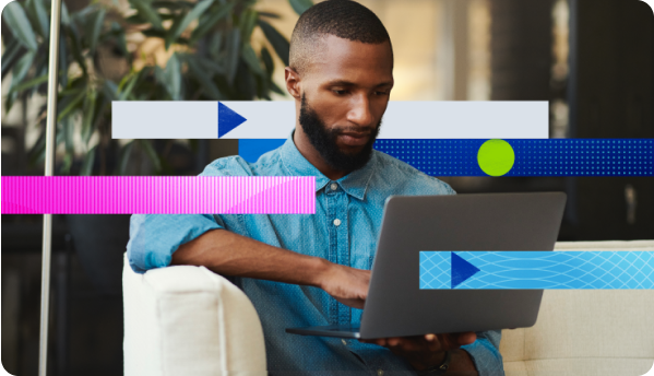 Man working on a laptop