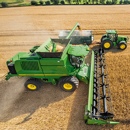 Unload the combine fullest combines first with Machine Sync