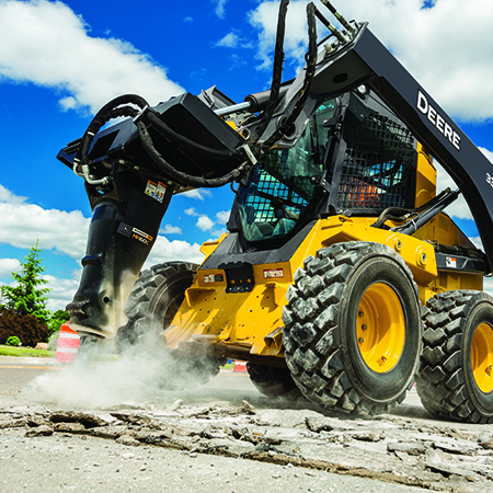 Hammer on skid steer loader