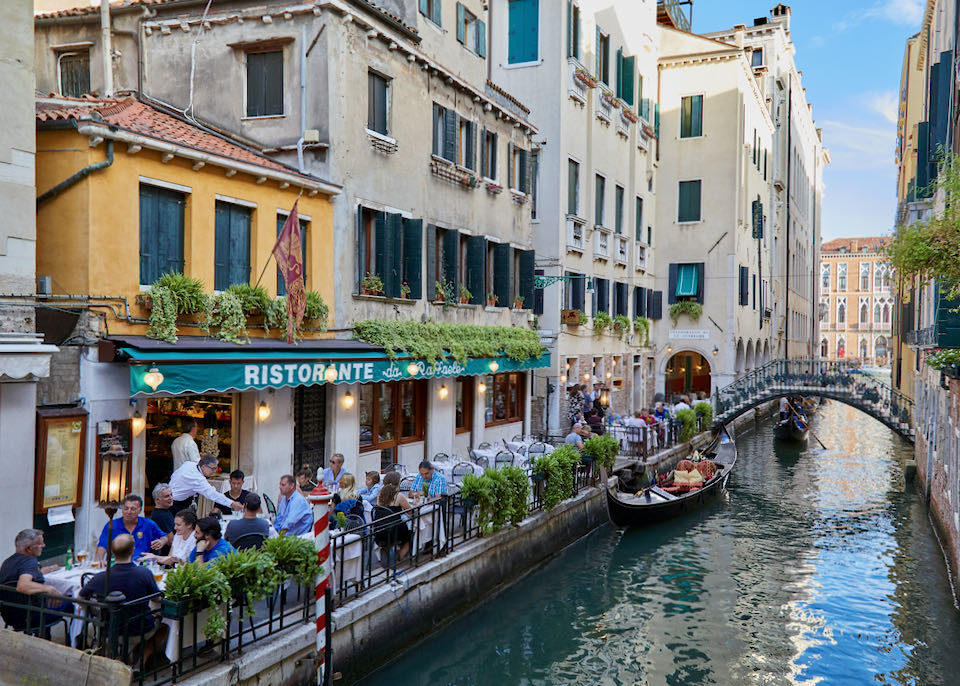 The canals of Venice, Italy.