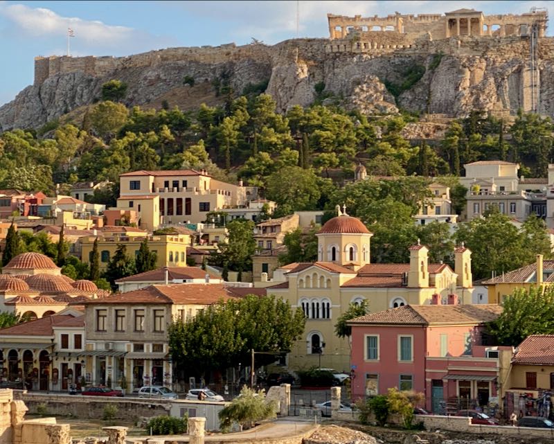 The Acropolis and Parthenon in Athens, Greece.