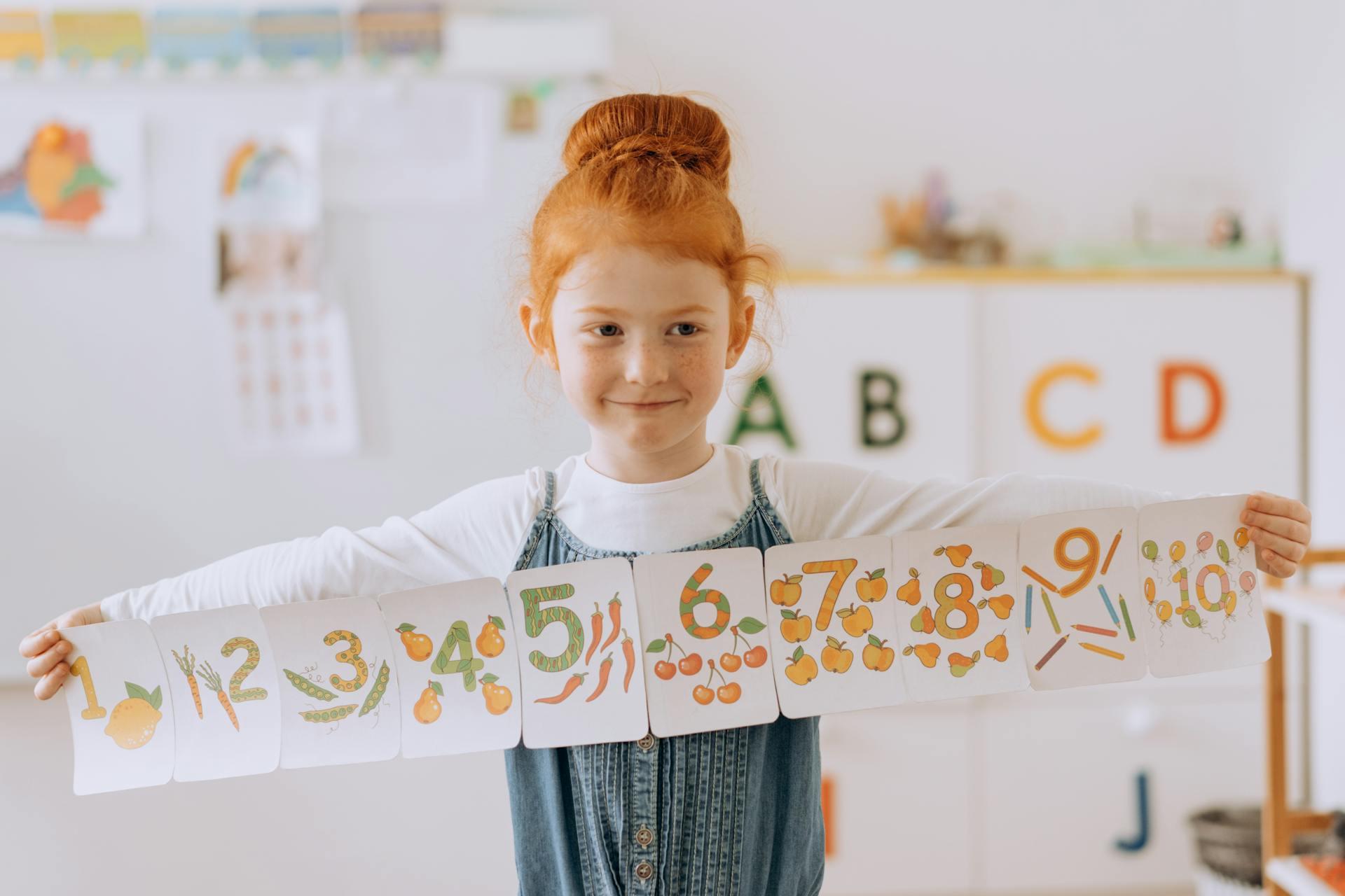 A girl in a kindergarten