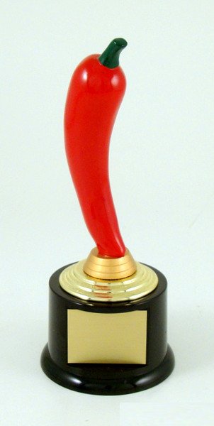 Chili Pepper Trophy on Medium Black Round Base - Schoppy's Since 1921