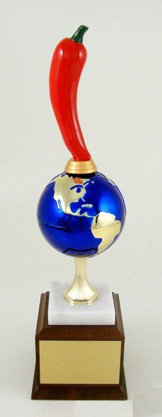 Chili Pepper World's Greatest Trophy on Wood Base - Schoppy's Since 1921