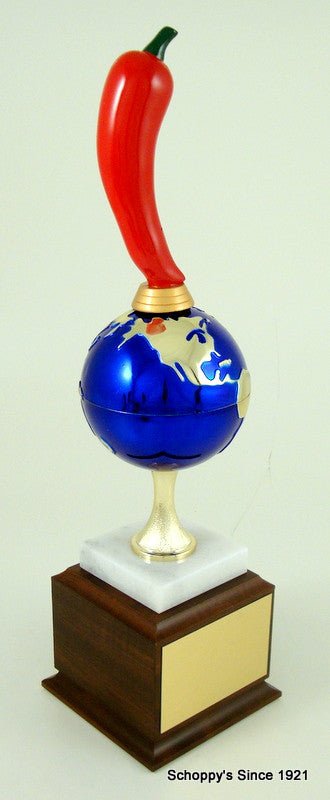 Chili Pepper World's Greatest Trophy on Wood Base - Schoppy's Since 1921