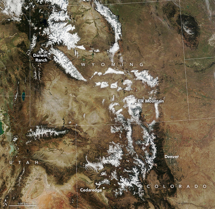 A storm brought wintry weather and the first significant snowfall of the season to the Rocky Mountains.