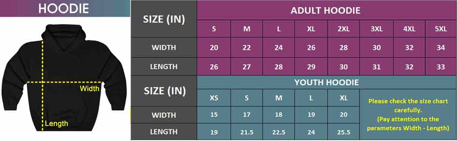 Adult & Youth Hoodie | Size Chart