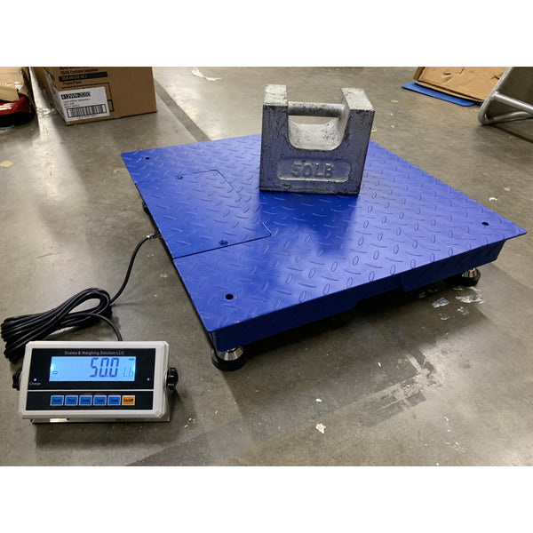 Refurbished Industrial Platform 24” x 24” Floor scale for weighing boxes, crates, Multi-purpose, Warehouse use!