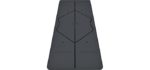 Liforme Original Yoga Mat – Free Yoga Bag Included - Patented Alignment System, Warrior-like Grip, Non-slip, Eco-friendly and Biodegradable, sweat-resistant, 4.2mm thick mat for comfort - Grey