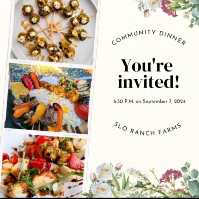 Join us at @sloranchfarms for Community Dinner in the courtyard. While we're waiting for our doors to open, we'll be hosting family style dinners outside our new location. On September 7 we'll be serving up our amazing Persian kabob along with apps and desserts. Seats are limited so grab your tickets on Eventbrite now! 🔥

https://www.eventbrite.com/e/991318308747?aff=oddtdtcreator

#deliciousfood #persianfood #persiankabob #communitydinner #sloranchfarms #supportlocal #eatlocal #enjoyslo #edibleslo #slotribune #slocal #sanluisobispoguide #travelslo #visitslo