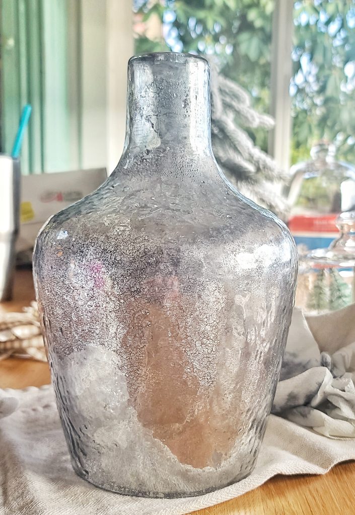 Mercury glass lamp base DIY