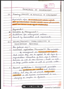 Chapter 2 Principles of Management (Business Studies Notes Class 12 by Prachi Shankar)