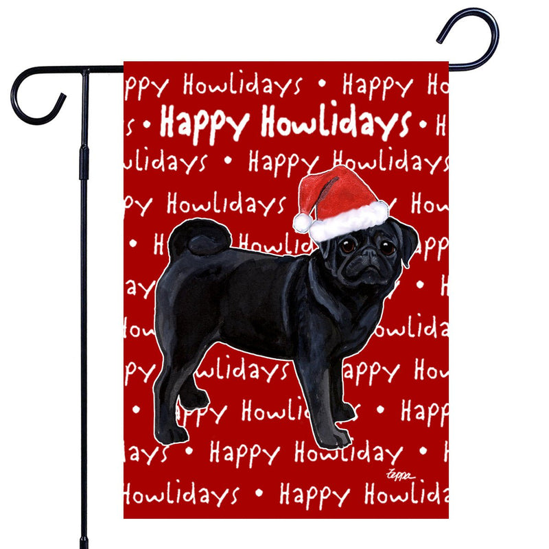 Pug Happy Howliday's Garden Flag