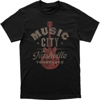 Unisex Nashville Music City Tee - Black