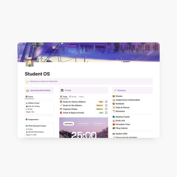 Notion Student OS Template