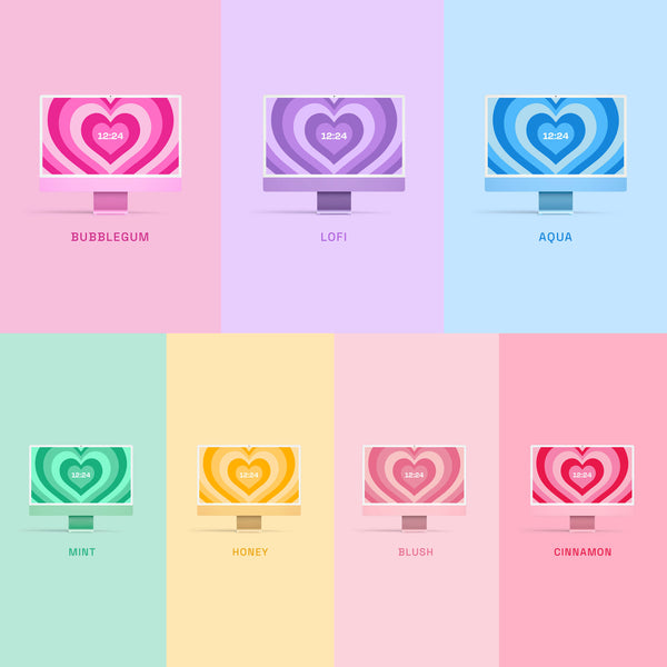 Heart Tunnel Clock Screensavers