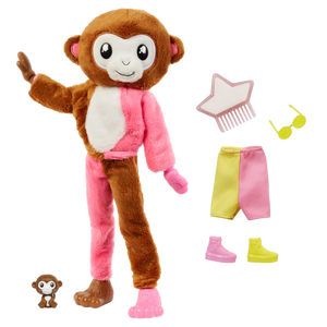 Barbie Cutie Reveal Jungle Series Doll - Monkey Themed