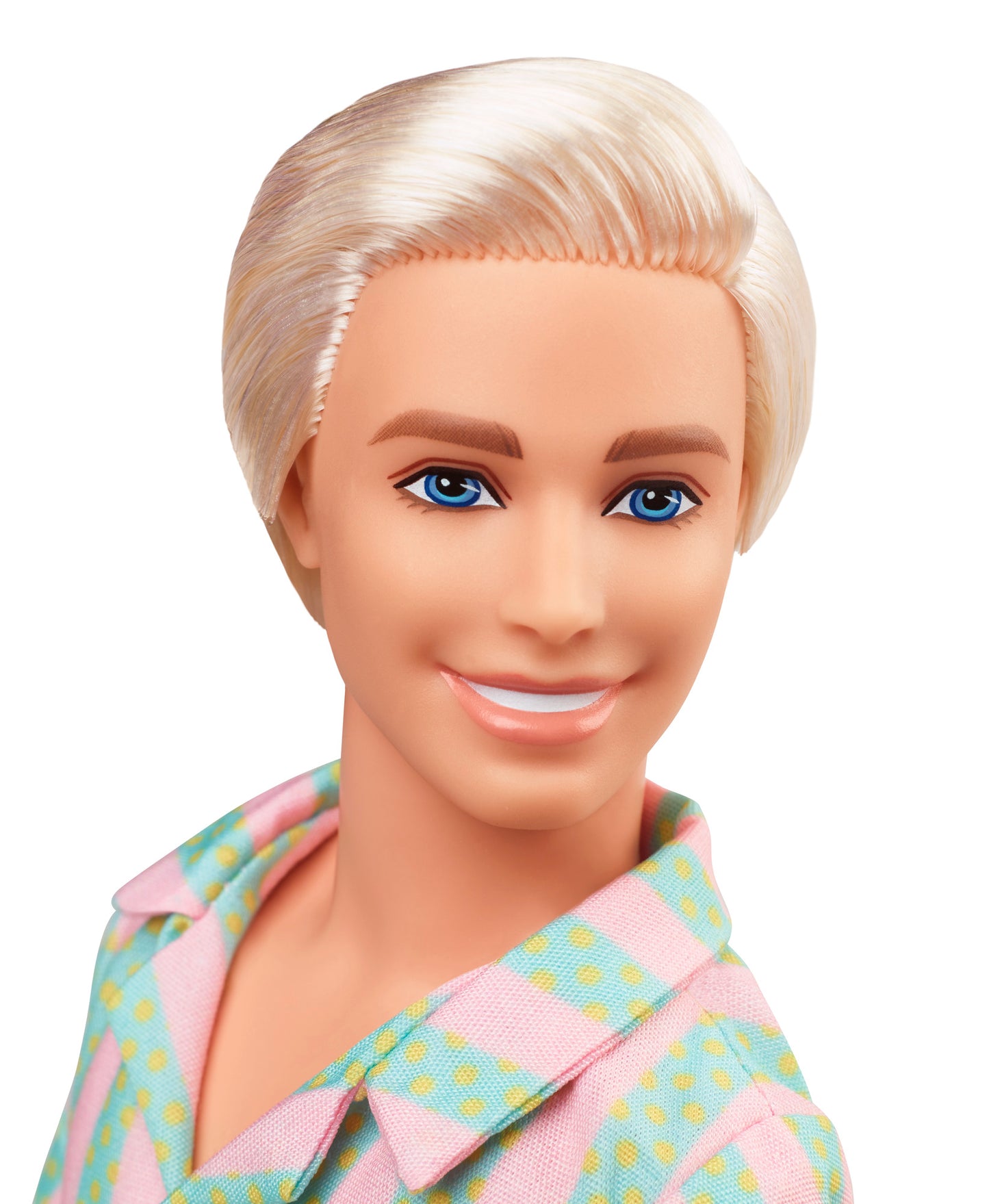 Barbie Movie Ken Doll Wearing Pastel Striped Beach Matching Set