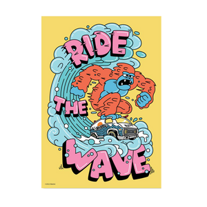 Hot Wheels Ride The Wave A3 Wall Art