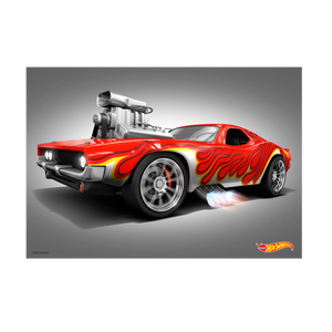 Hot Wheels Rodger Dodger Front Side A3 Wall Art