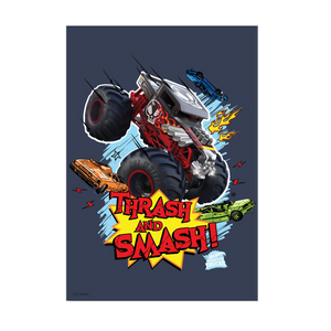 Hot Wheels Monster Trucks Trash And Smash A3 Wall Art