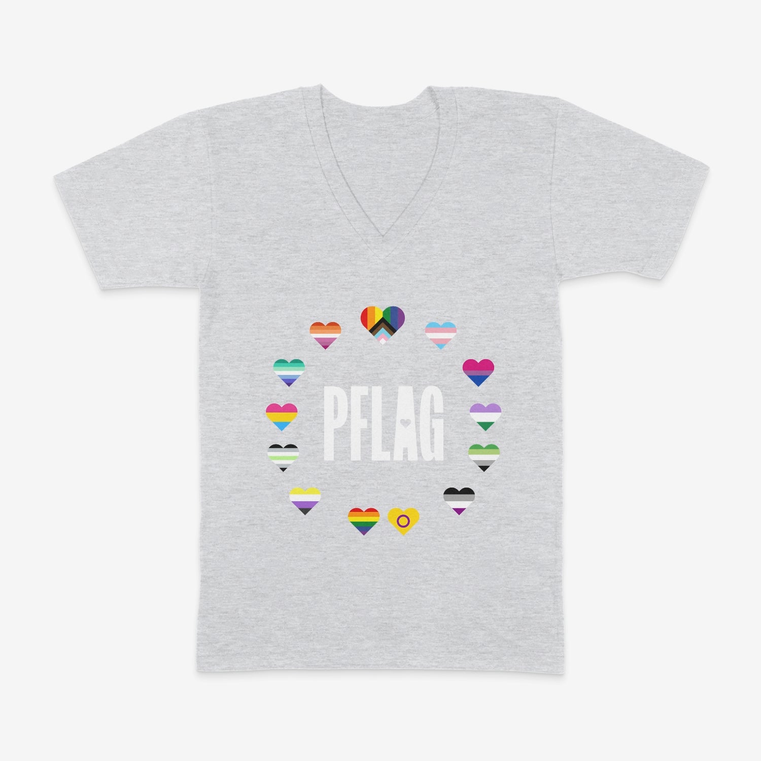 Circle of Pride - Wide-Cut V-Neck Short Sleeve T-Shirt