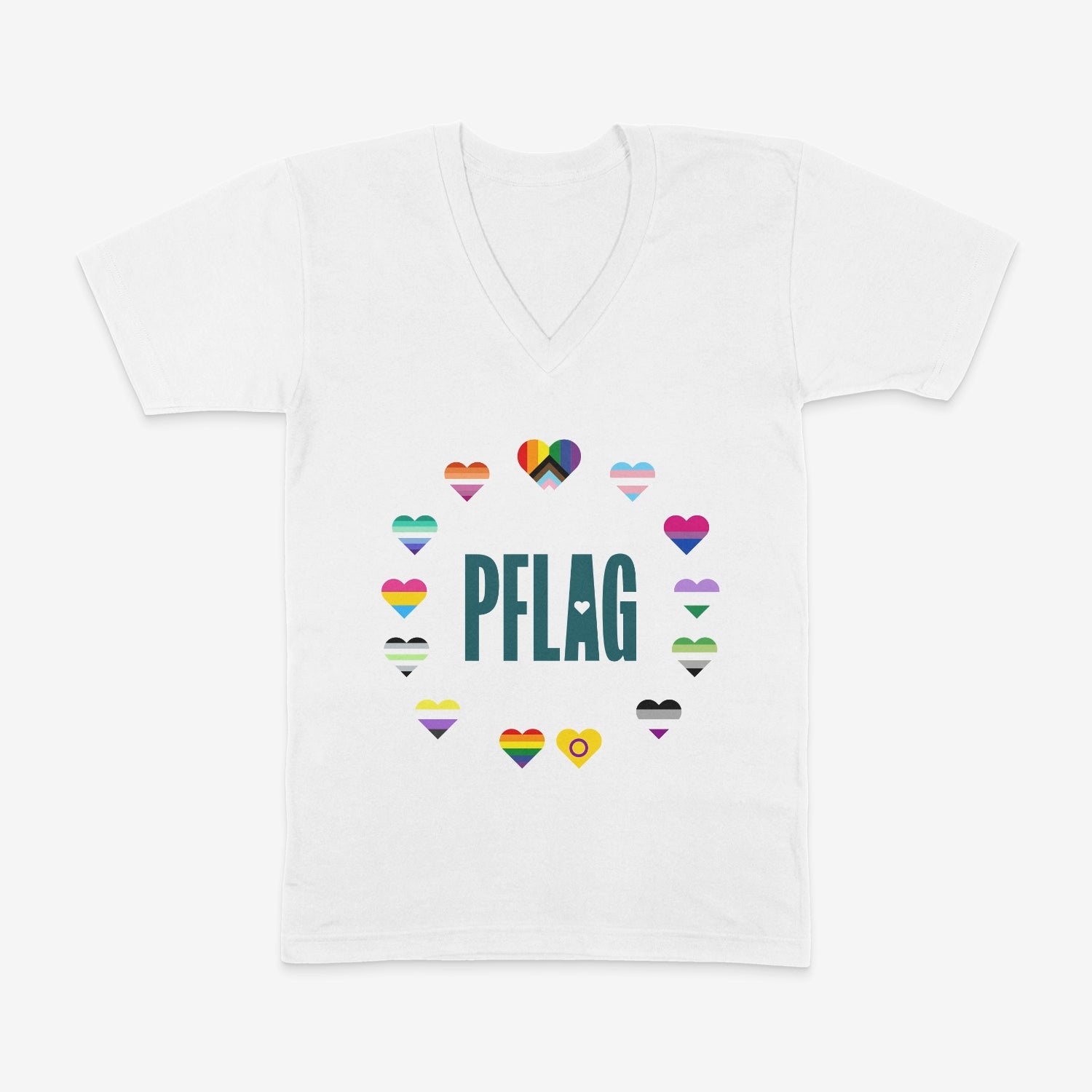 Circle of Pride - Wide-Cut V-Neck Short Sleeve T-Shirt