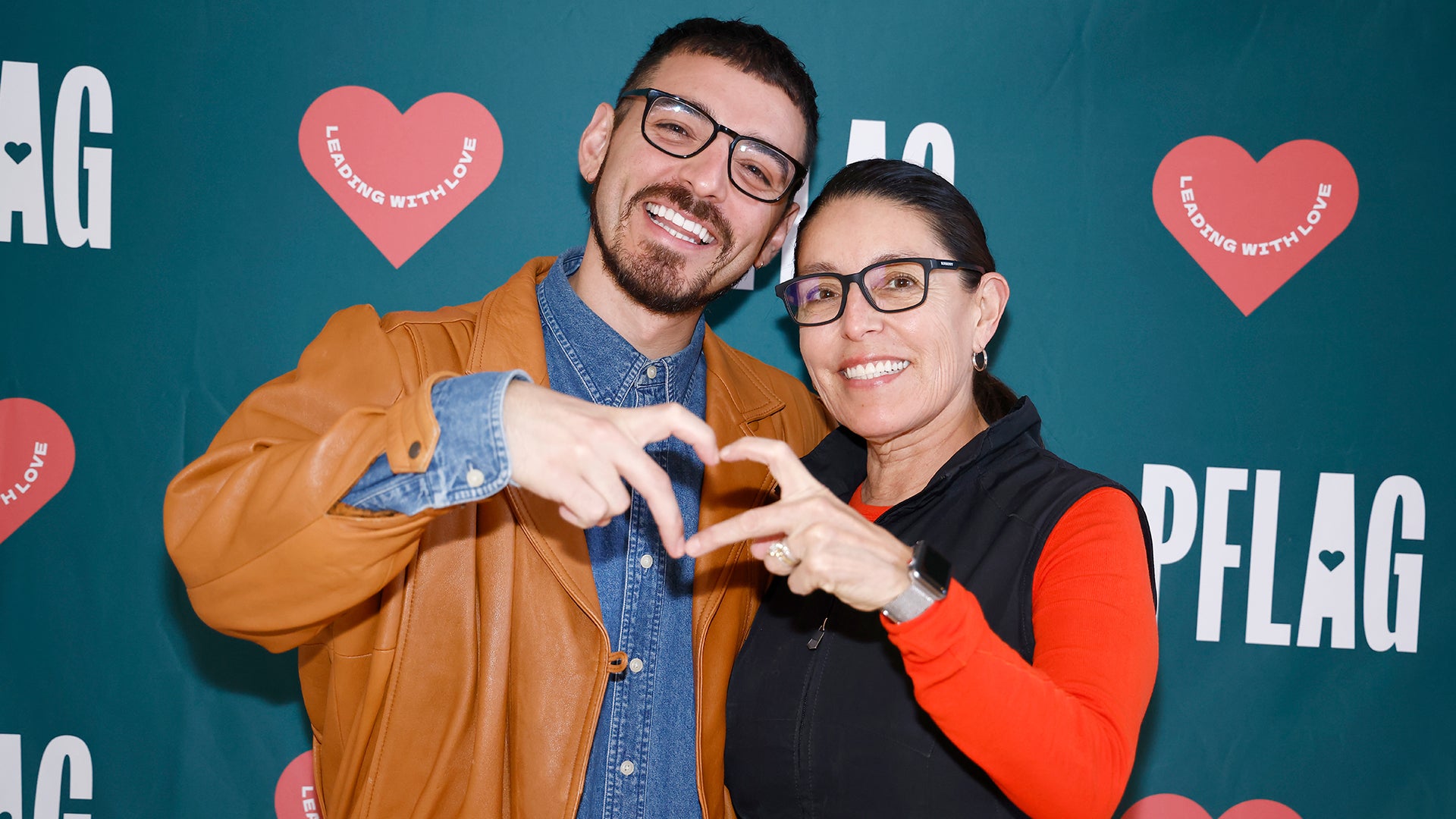 PFLAG heart finger symbol at PFLAG convention