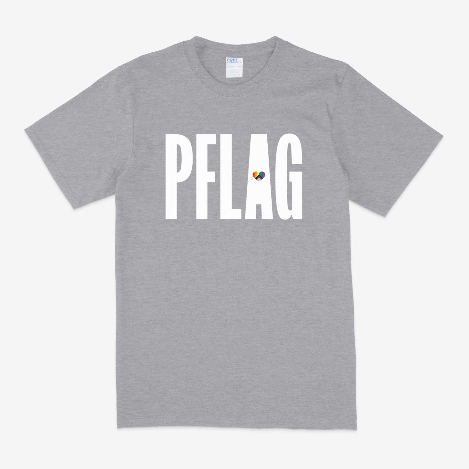 PFLAG Logo - Progress Heart - Wide-Cut Crewneck Short Sleeve T-Shirt