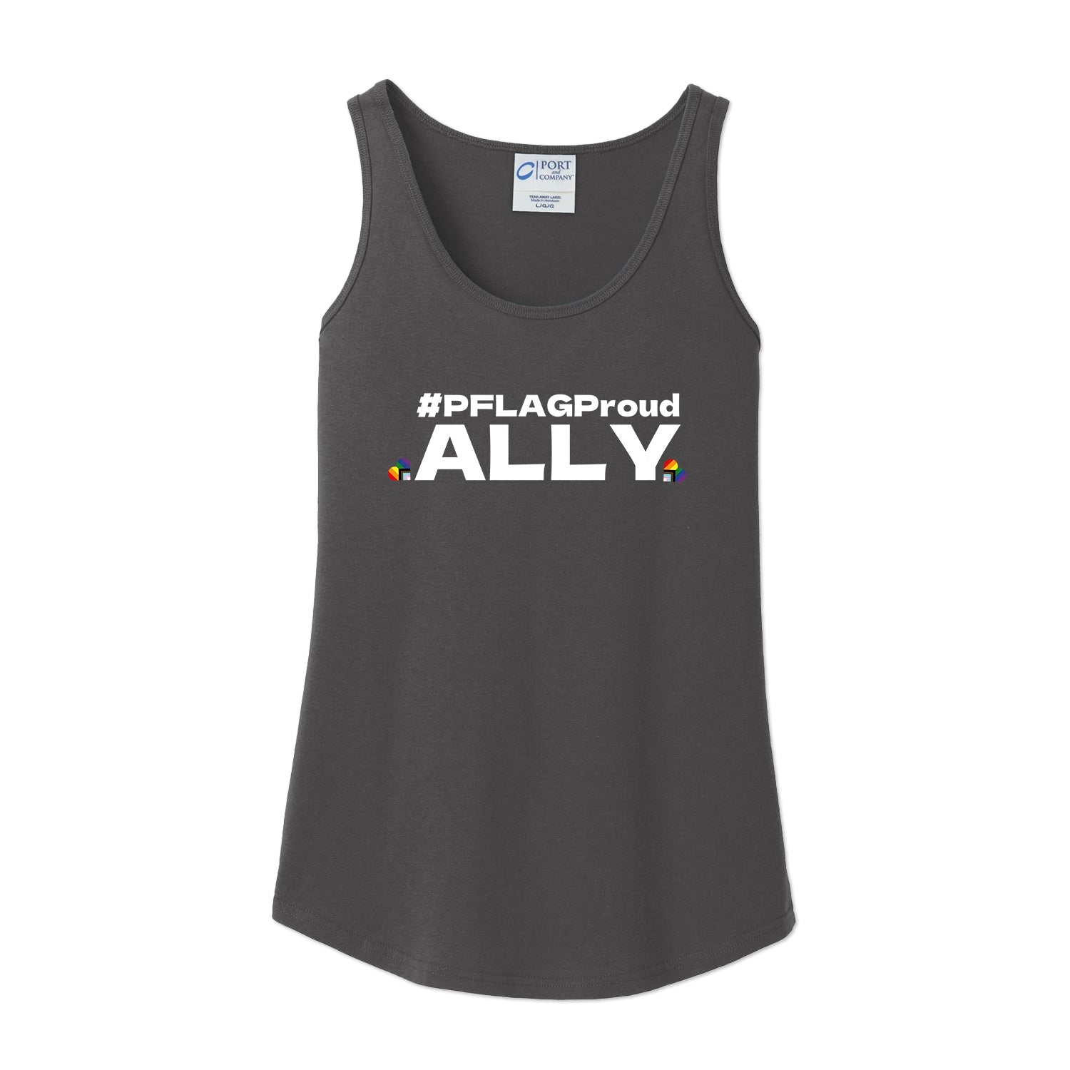 #PFLAGProud Ally - Fitted-Cut Tank Top