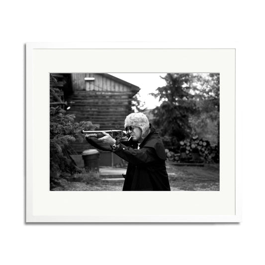 Hunter S. Thompson Shooting Framed Print