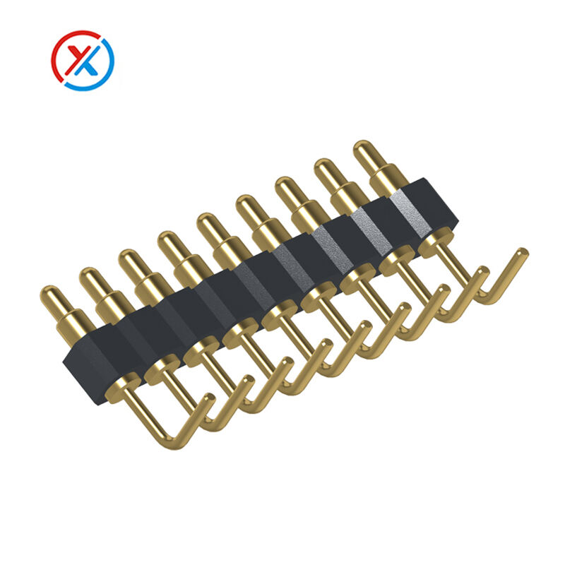 9pin2.54 pitch male and female connector,waterproof pogo pin connector