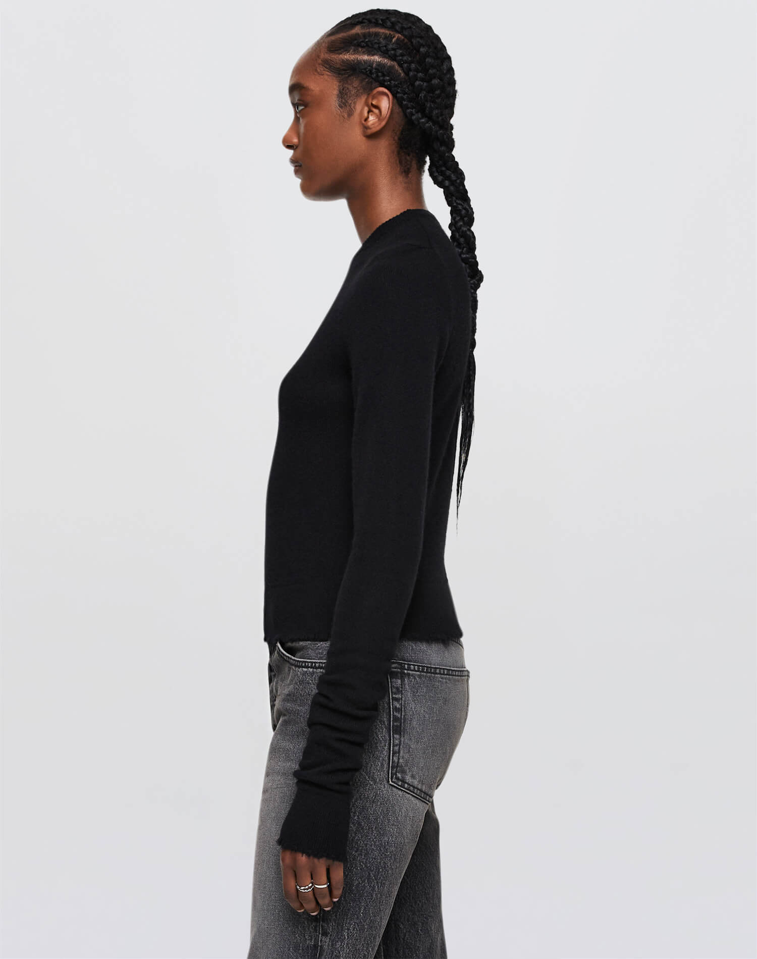 Cashmere Crewneck Pullover - Black