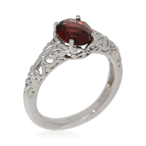 Sterling Silver and Garnet Ring - Color Craft Inc - The Shops at Mount Vernon