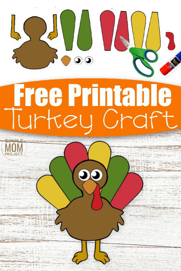 Cut and Paste crafts are awesome fun for kids to enjoy! And here’s our newest cut and paste Turkey craft which is ideal for toddlers, preschoolers & kindergartners! With a free printable turkey craft template, this cut and paste craft makes a cute art project for preschool or even a craft activity for homeschoolers. So if you have big kids or little kids that love their crafts, grab this free printable cut and paste Turkey craft today! #cutandpastecrafts #turkeycrafts