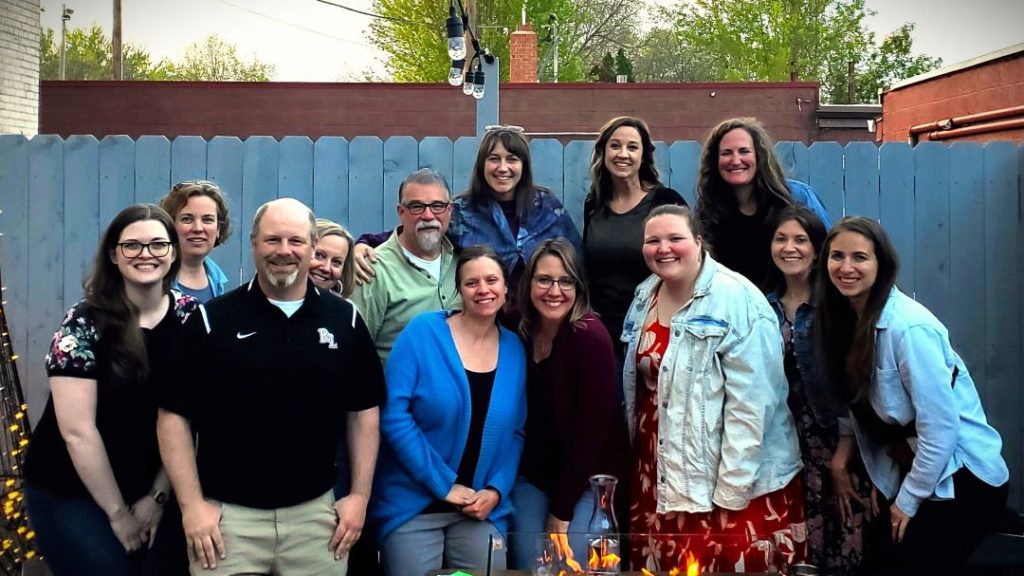 Jon Dallmann (third from the left), and the PreK-2 staff 