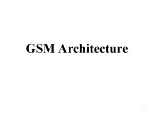 Gsm radio architecture