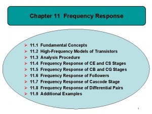 Source follower frequency response