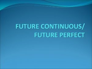 Future perfect time