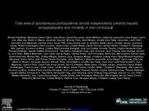 Total area of spontaneous portosystemic shunts independently predicts