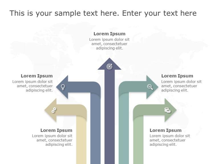 Multiple Path Options 3 PowerPoint Template & Google Slides Theme