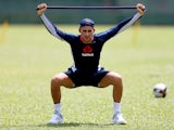 Alex Hales during an England nets session on October 3, 2018