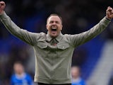 Birmingham City manager Chris Davies celebrates after his side's match against Peterborough United, on September 28, 2024