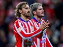 Atletico Madrid's Antoine Griezmann and Rodrigo De Paul on September 29, 2024