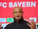 Manager of Bayern Munich Vincent Kompany during a press conference after his side's game against Heidenheim, on December 7, 2024